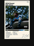 J Coles 2014 Forest Hills Drive J Cole Tracklist Album Cover Print Shirt