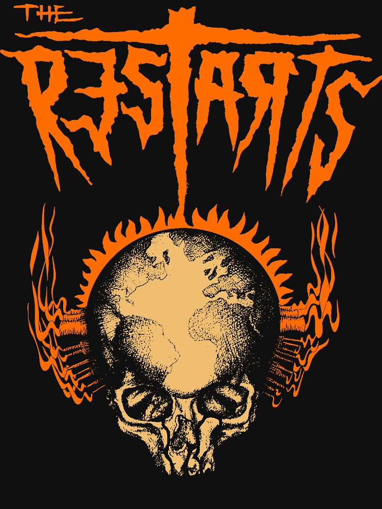 Head Skull With Band Typography Shirt