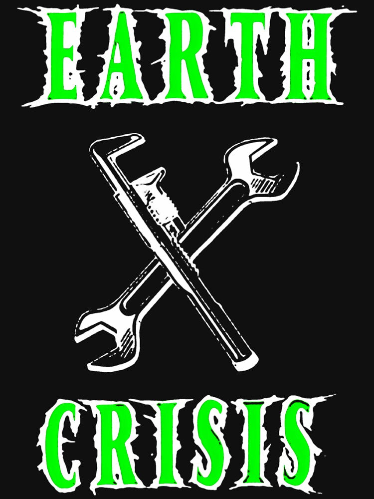 Green Typography Nu Metal Band Shirt