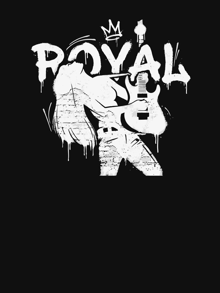 Rock Royal Graffiti Guitarist - Edgy Grunge Aesthetic Shirt