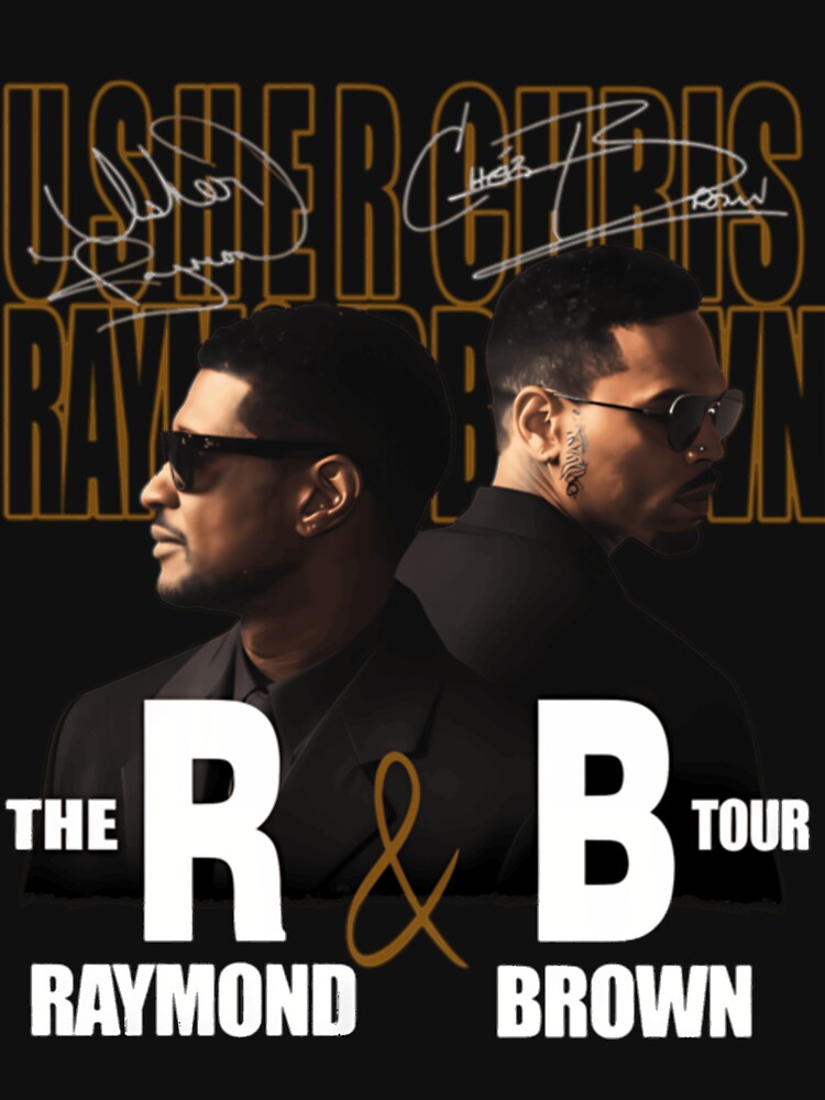 Usher Chris Brown R&B Tour Collage Design Shirt