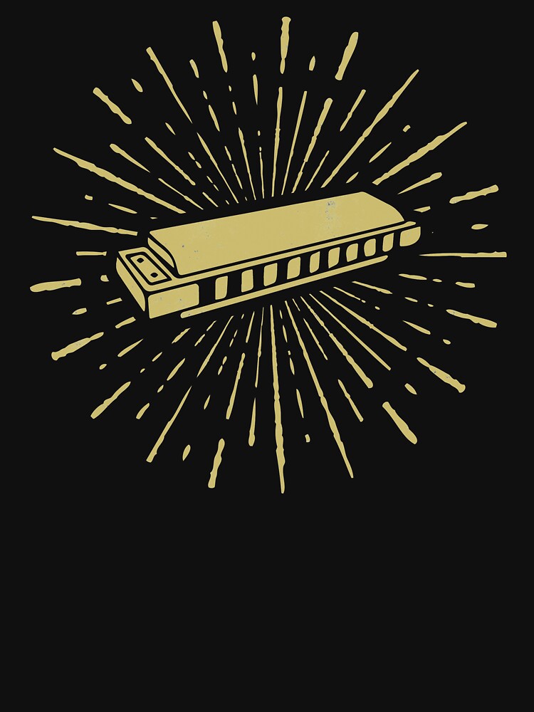 Retro Vintage Harmonica Cool Instrument Shirt