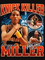 Reggie Miller Choke Sign Basketball Legend Signature Vintage Retro Shirt
