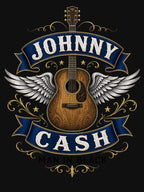 Vintage Country Outlaw Acoustic Guitar Wings Shirt