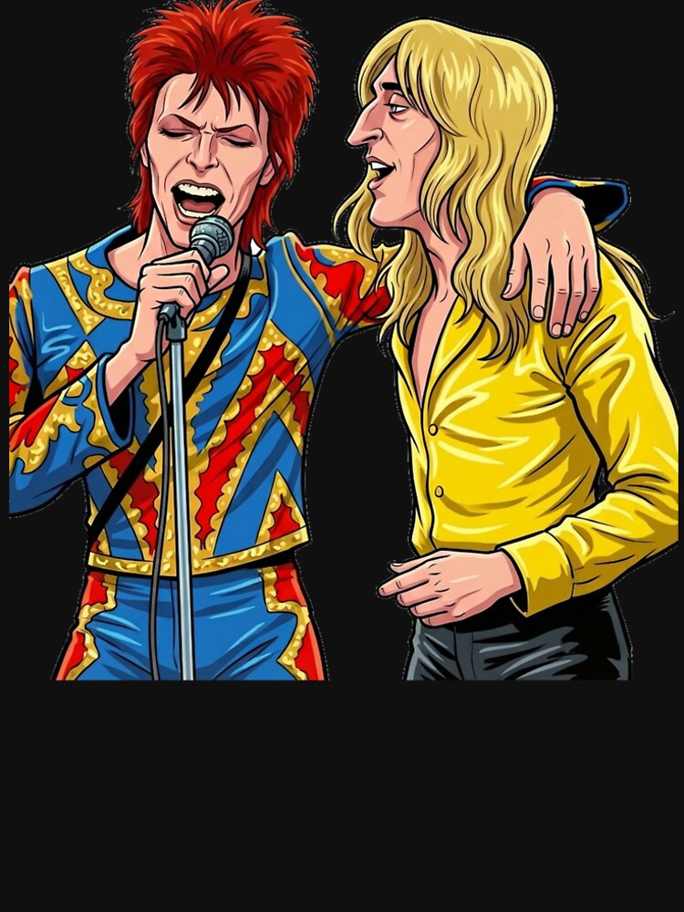 David Bowie And Mick Ronson - Cartoon Shirt