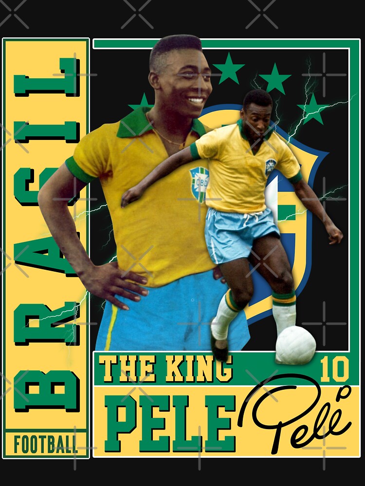 Pele 10 The King Football Player Legend Brazil Brasil RIP Signature Shirt