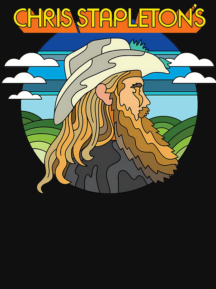 Long Hair Bearded Man Profile Shirt