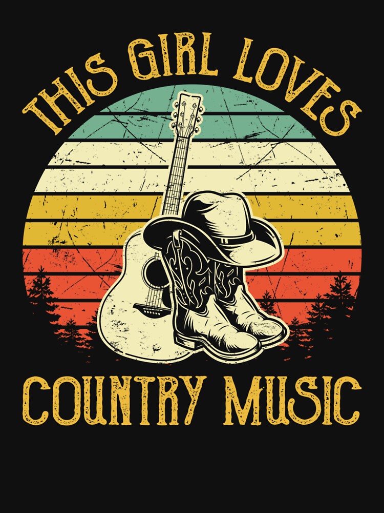 This Girl Loves Country Music Guitar Country Music Shirt