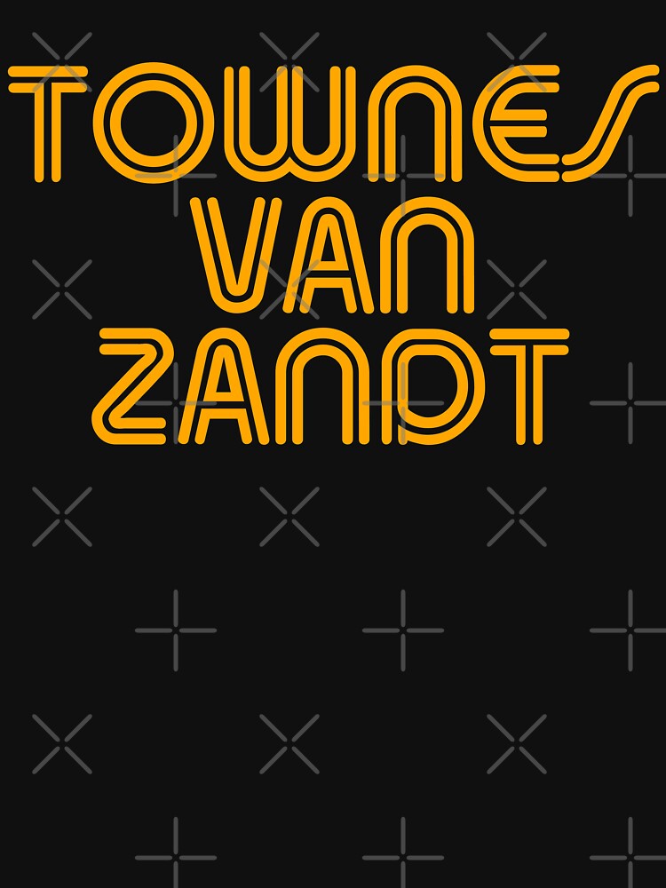 Townes Van Zandt - Retro City Typography Fan Art Shirt