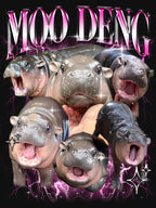 Moo Deng Cute Moo Deng Funny Bootleg Baggy Meme Shirt