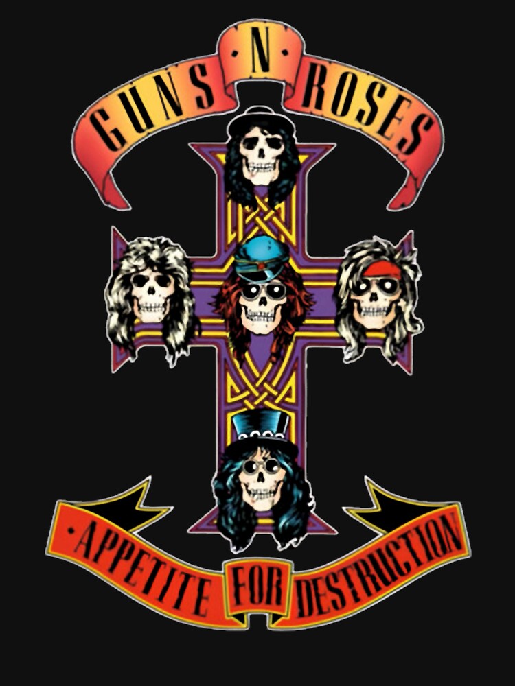Guns N Roses Appetite For Destruction Cross Vintage Rock Shirt