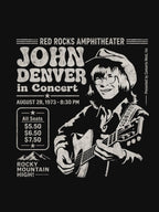 John Denver Red Rocks Concert 1973 Vintage Shirt