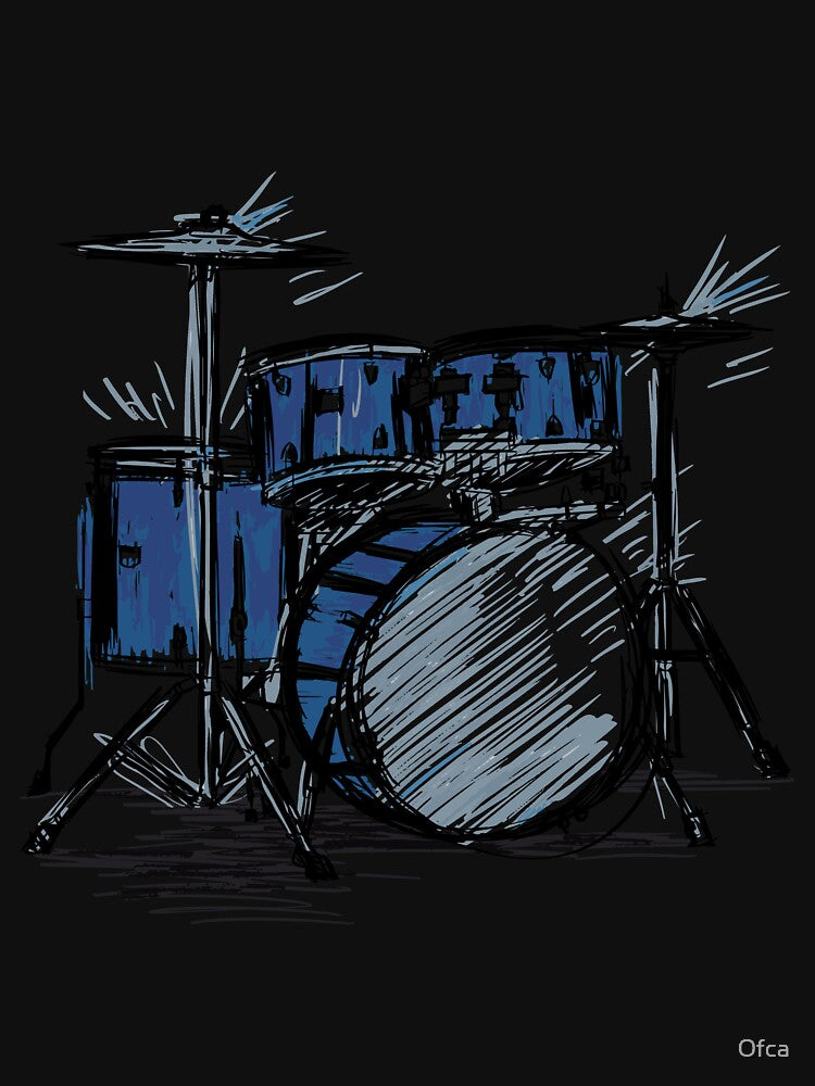 Drum Set Music & Drum Is Life Pop Band Concert Live Music Shirt