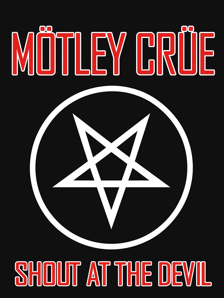 Mötley Crüe Shout Devil Pentagram Design Shirt