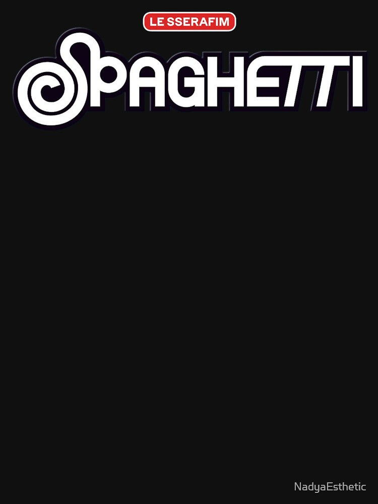 Le Sserafim Spaghetti Logo Black And White Shirt