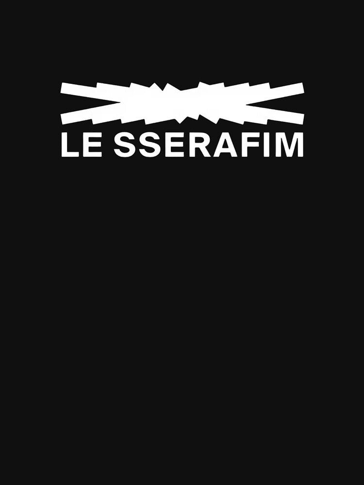 LE SSERAFIM White Minimalist Logo K-Pop Fan Merchandise Shirt