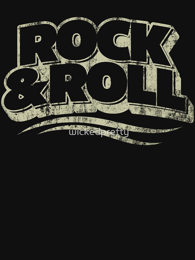 Rock & Roll-Outline Lettering Shirt