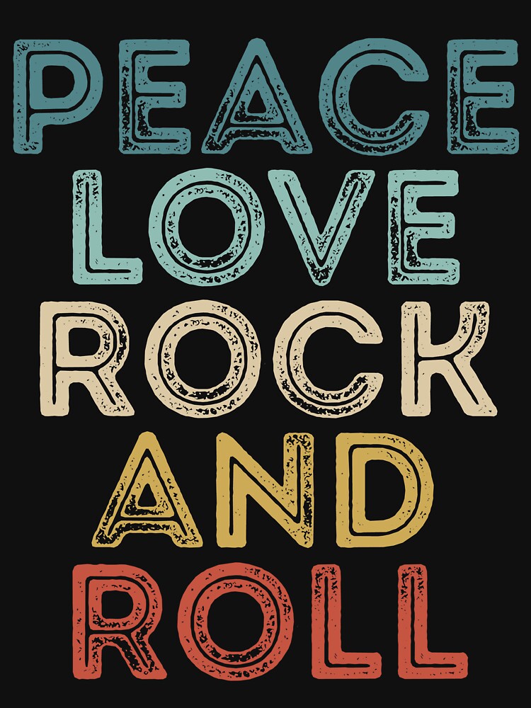 Peace Love Rock And Roll RocknRoll Music Shirt