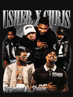 Chris Brown Usher Vintage R&B Group Tour Design Shirt