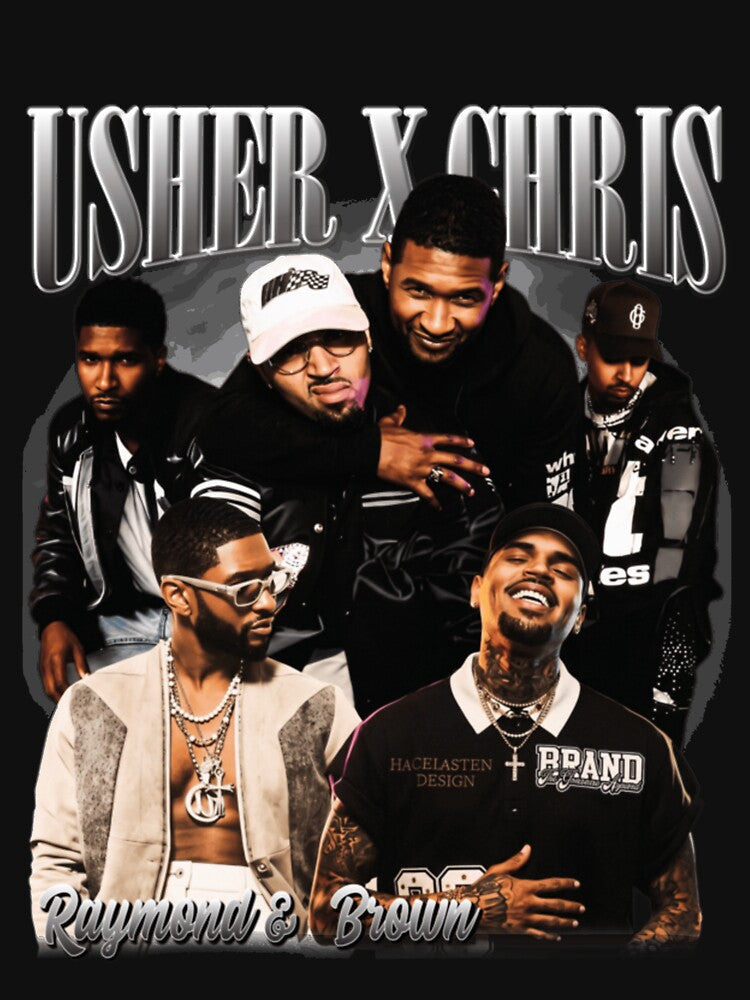 Chris Brown Usher Vintage R&B Group Tour Design Shirt
