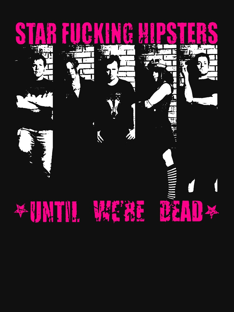Pink Typography Anarcho Punk Music Group Shirt
