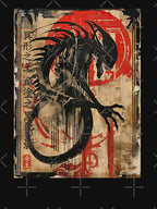 Black Death Japanese Alien Demon Shirt