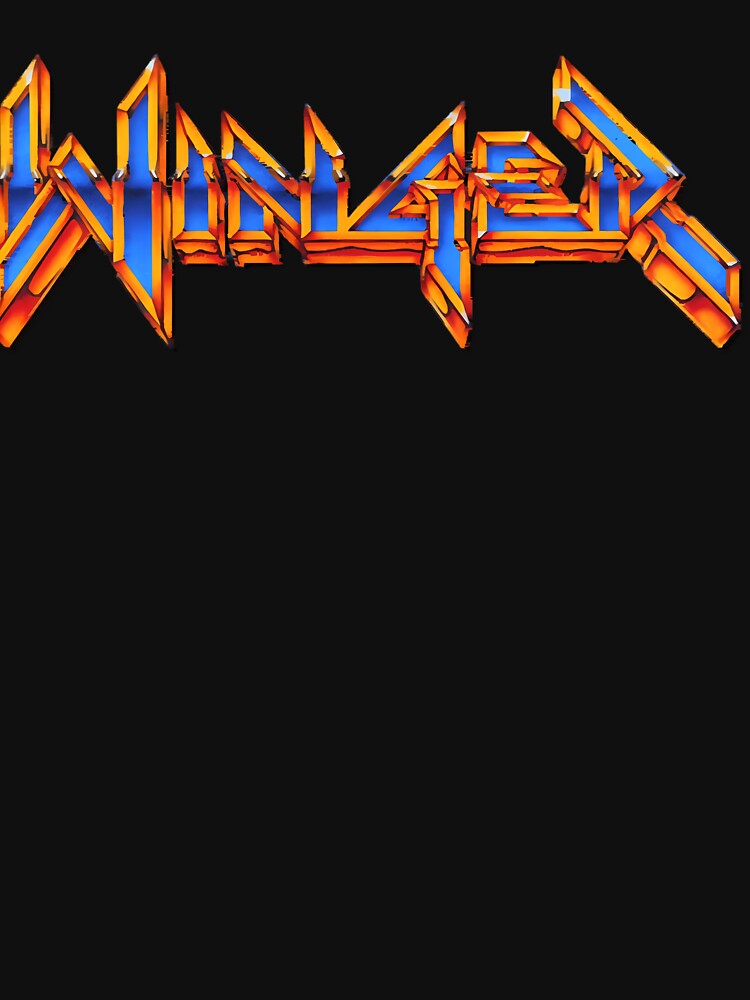 Eighties Glam Metal Metallic Beveled Lettering Shirt