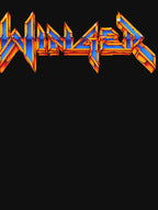 Eighties Glam Metal Metallic Beveled Lettering Shirt