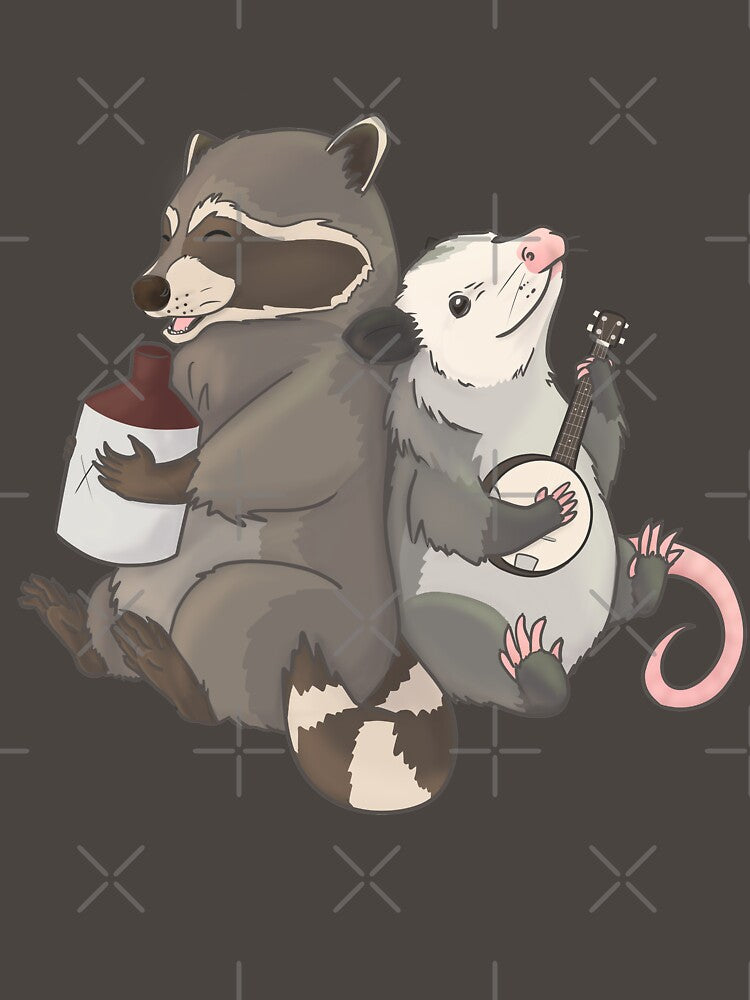 Opossum And A Racoon Playing Instruments Shirt