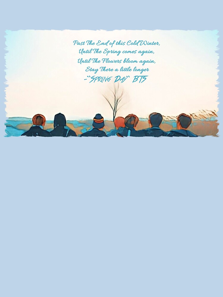 BTS Spring Day Lyrics Digital Vector Shirt