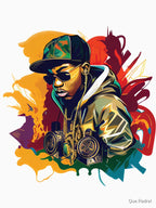 Hip Hop And Rap Street Art And Graffiti Style Vibing And Listening To Shirt