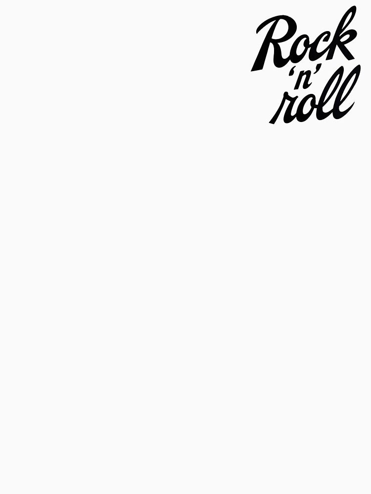 Modern Rock And Roll Design Minimalist Typography Black Letters Shirt