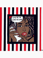 Black Pop Art Love Me Or Leave Me Alone Shirt