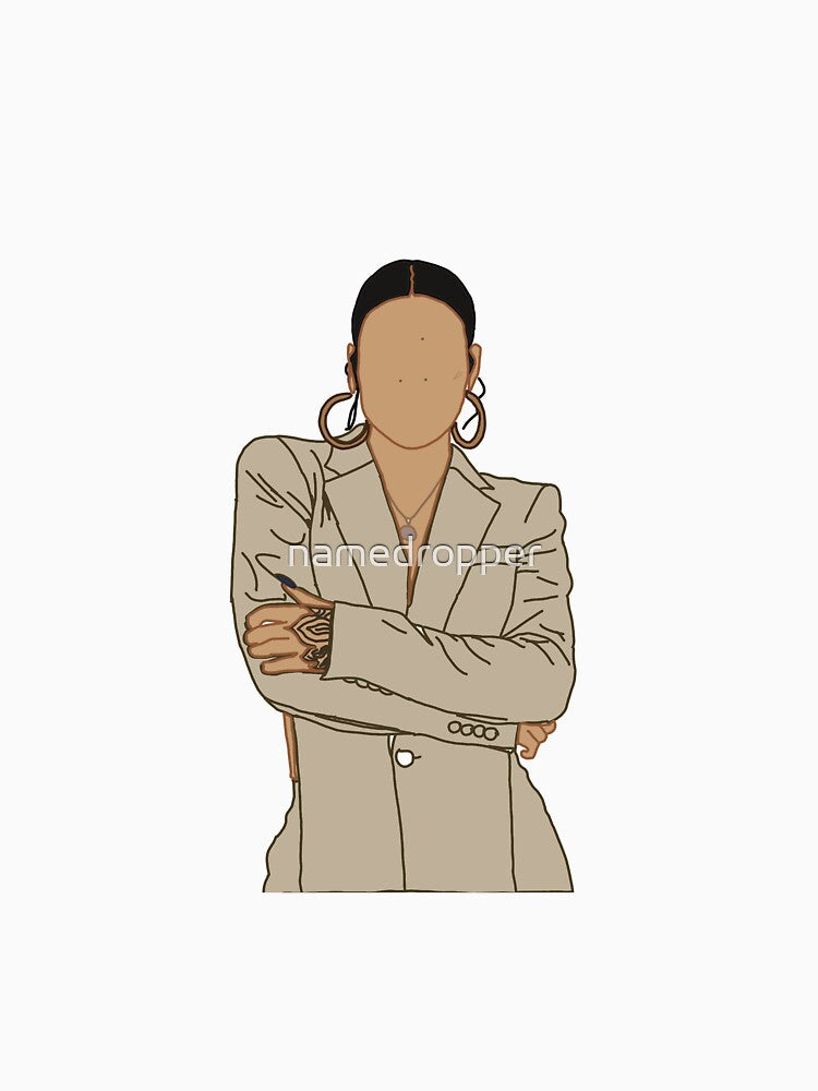 Kehlani Tan Suit Transparent Shirt