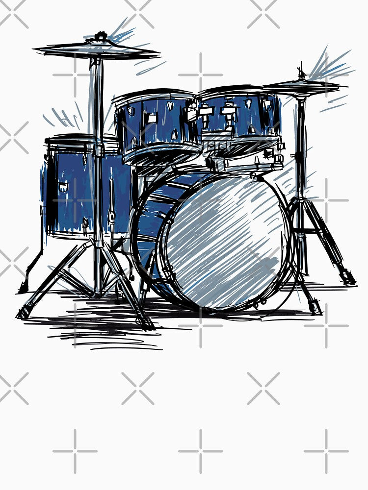 Drums Sketch Music Lover Shirt