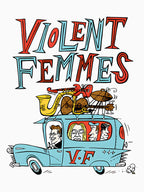 Violent Femmes Band - On The Road Cartoon Shirt