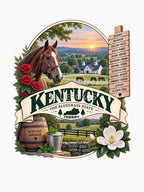 Kentucky Vintage Travel Badge The Bluegrass State Shirt