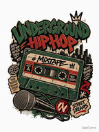 Underground Hip Hop Mixtape Retro Street Art Shirt