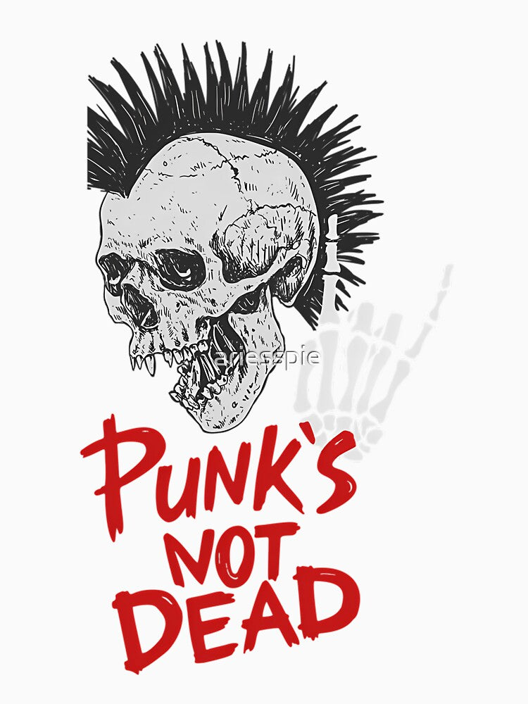 Punk'S Not Dead Skull Punk Rocker Shirt