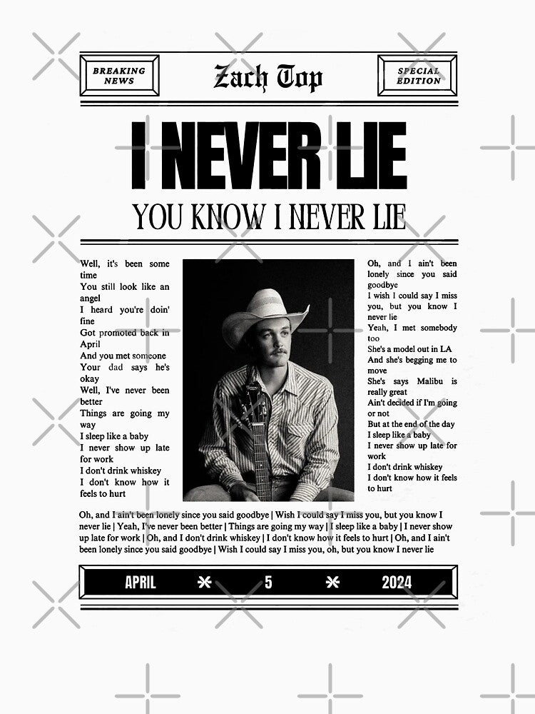 Never Lie Newspaper Shirt