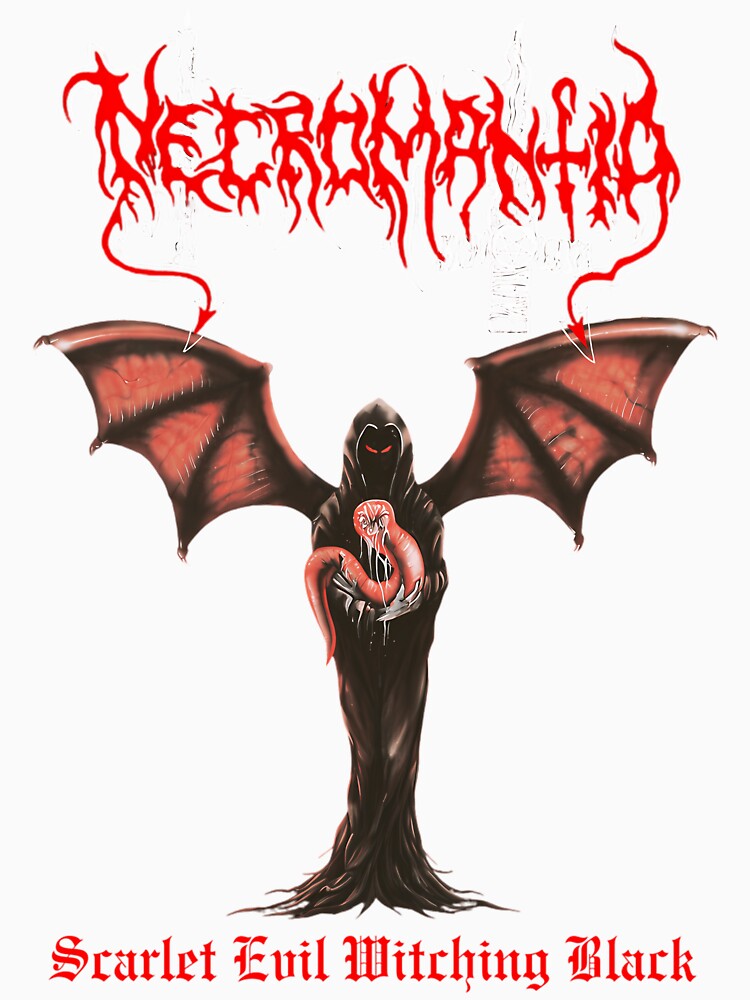 Necromantia Scarlet Evil Witching Black High Resolution Greek Black Shirt