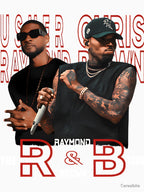 Usher And Chris Brown R&B Tour Inspired Graphic Design Shirt