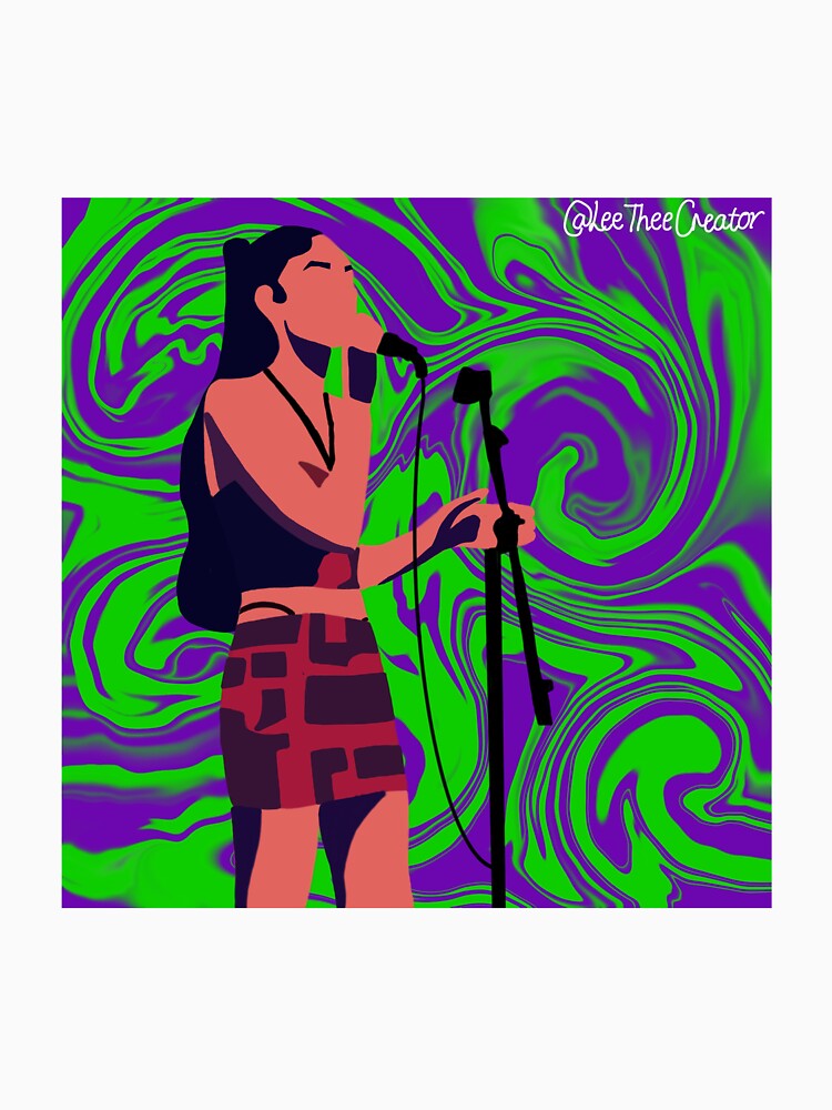 Artist In Flow State - Purple And Green Shirt