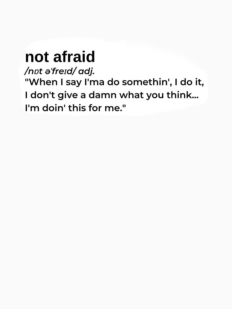 Not Afraid By Eminem Shirt