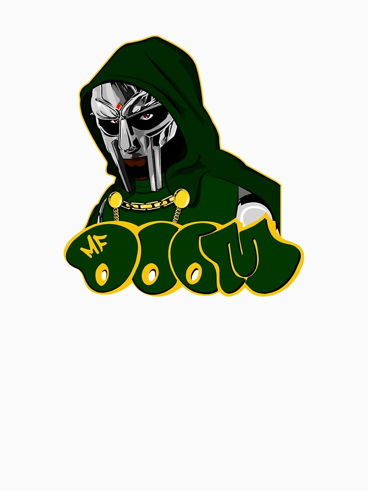 Green Hooded MF Doom Mask Figure Shirt