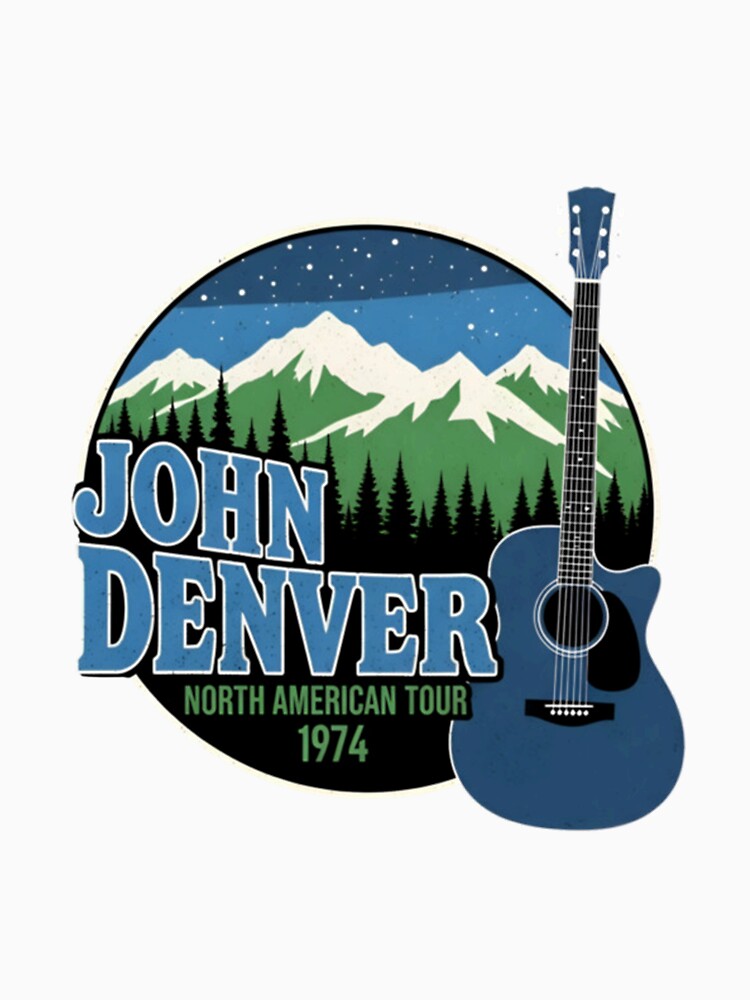 John Denver North American Tour 1974 Landscape Acoustic Guitar Shirt