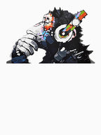 Banksy Funky Monkey DJ Headphones Graffiti Street Art Shirt
