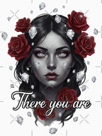 KINGFISHR There You Are Diamonds Roses Jezebel Eyes Shirt
