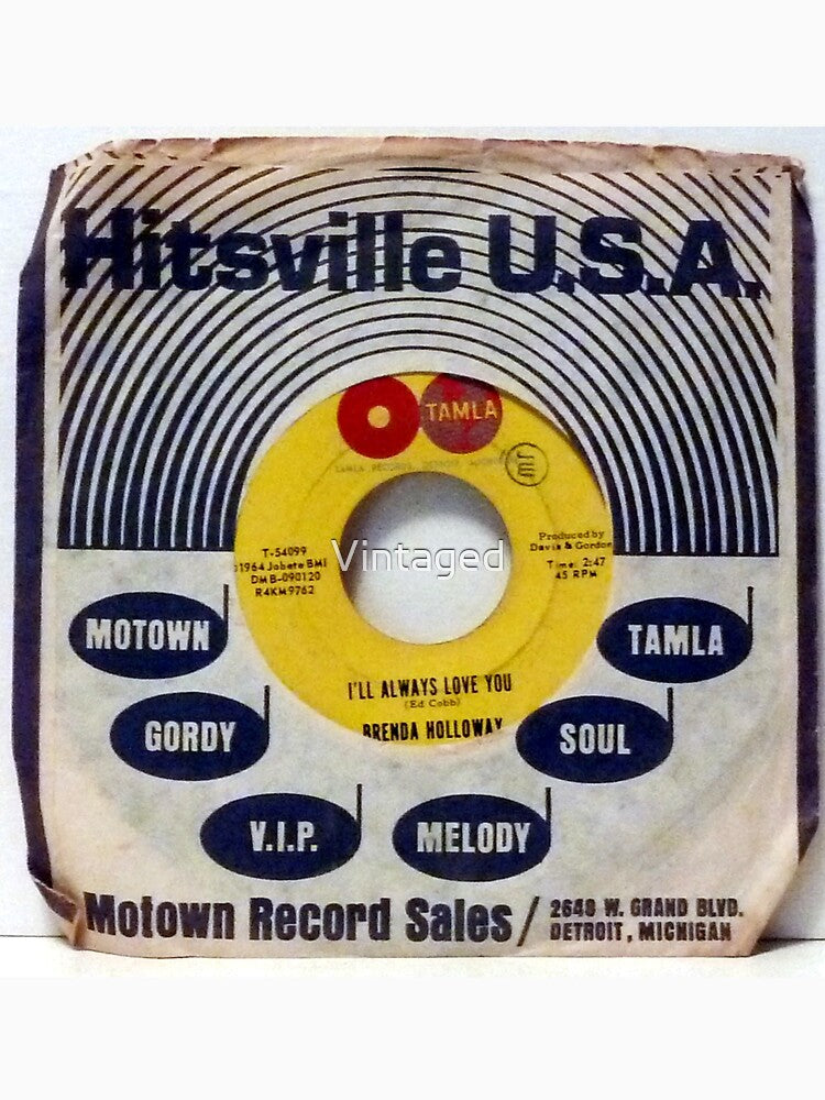 Hitsville USA Motown Tamla Company Sleeve 45 1964 Soul R & B Single Shirt