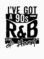 90s R&B Throwback 1990s Heart Quote Love Songs Music Vintage Shirt